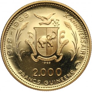 Guinea, 2000 Francs 1969, Apollo 11