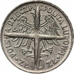 PRL, 10 złotych 1964, Warszawa, Kazimierz Wielki, NS, wybite skasowanymi stemplami