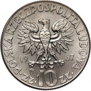 PRL, 10 złotych 1967, Mikołaj Kopernik, PRÓBA, miedzionikiel