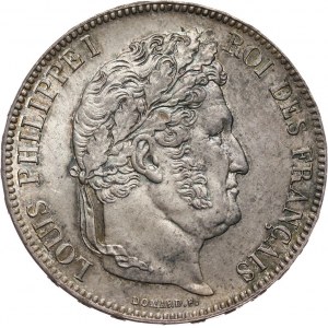 Francja, Ludwik Filip I, 5 franków 1834 H, La Rochelle