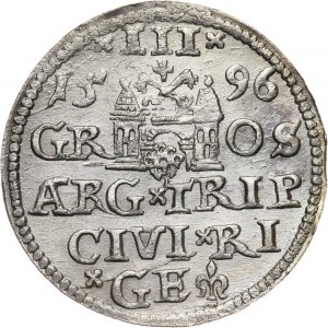 Zygmunt III Waza, trojak 1596, Ryga