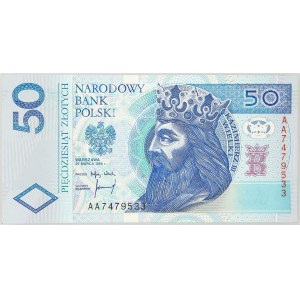 III RP, 50 złotych 25.03.1994, seria AA