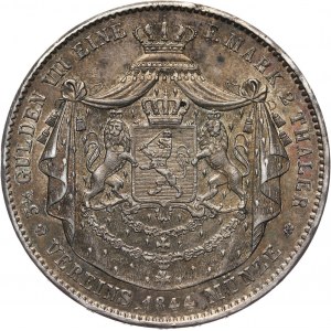 Germany, Hessen, Ludwig II, 2 Taler 1844, Darmstadt