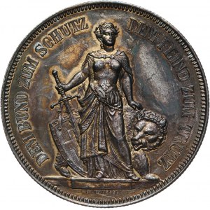 Switzerland, 5 Francs 1885, Bern, Shooting Festival