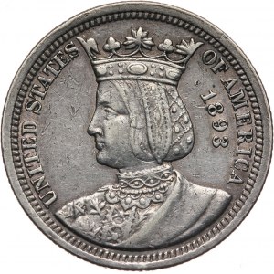 USA, quarter dollar (25 cents) 1893, Isabella Quarter