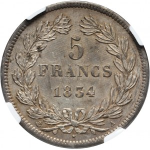 Francja, Ludwik Filip I, 5 franków 1834 A, Paryż