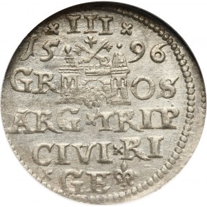 Zygmunt III Waza, trojak 1596, Ryga