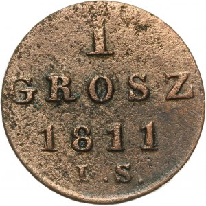 Księstwo Warszawskie, Fryderyk August I, grosz 1811 IS, Warszawa