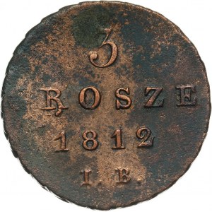 Księstwo Warszawskie, Fryderyk August I, 3 grosze 1812 IB, Warszawa