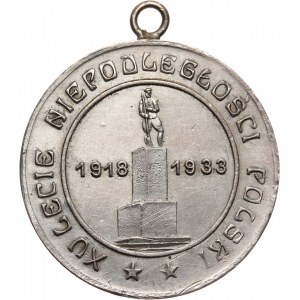 II RP, medalik z uszkiem z 1933 roku, 600-lecie miasta Pabianic