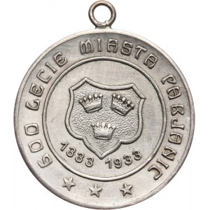 II RP, medalik z uszkiem z 1933 roku, 600-lecie miasta Pabianic