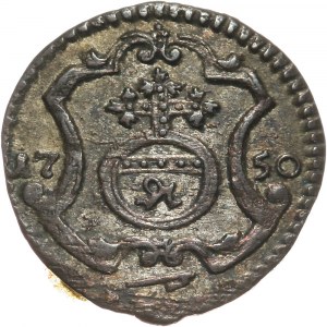 August III, halerz 1750 FWôF, Drezno