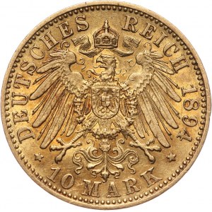 Niemcy, Prusy, Wilhelm II, 10 marek 1894 A, Berlin