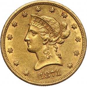 USA, 10 Dollars 1871 S, San Francisco