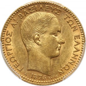 Greece, George I, 20 Drachmai 1876 A, Paris