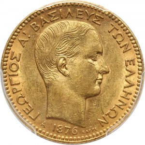 Grecja, Jerzy I, 20 drachm 1876 A, Paryż