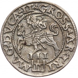 Zygmunt II August, trojak 1562, Wilno