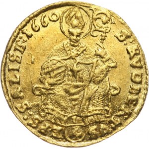 Austria, Salzburg, Guidobald von Thun und Hohenstein, 1/4 Ducat 1660