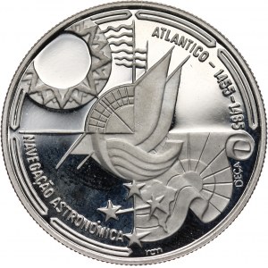 Portugal, 100 Escudos 1990, Celestial Navigation, Platinum
