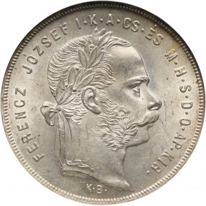 Hungary, Franz Joseph I, Forint 1879 KB, Kremnitz