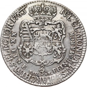 Fryderyk Krystian, 2/3 talara 1763 FWôF, Drezno
