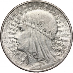 II RP, 10 złotych 1933, Warszawa, głowa kobiety