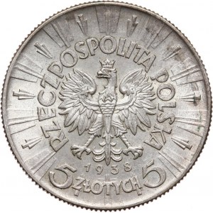 II RP, 5 złotych 1938, Warszawa, Józef Piłsudski