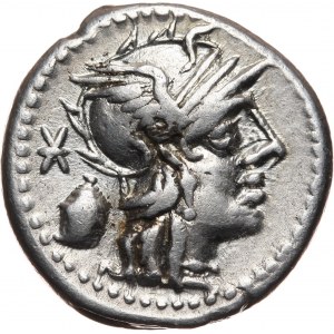 Republika Rzymska, C. Cassius Longinus 126 p.n.e., denar, Rzym