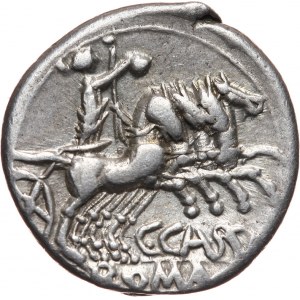 Republika Rzymska, C. Cassius Longinus 126 p.n.e., denar, Rzym