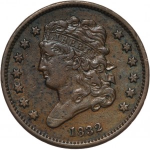 Stany Zjednoczone Ameryki, 1/2 centa 1832, Filadelfia, 