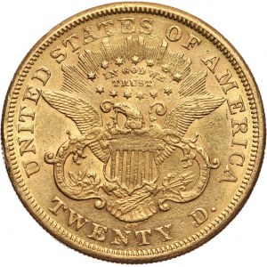 Stany Zjednoczone Ameryki, 20 dolarów 1875 CC, Carson City