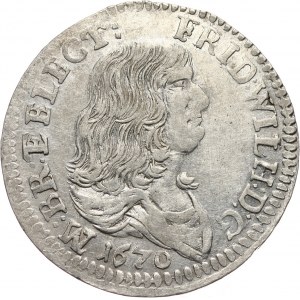 Niemcy, Brandenburgia-Prusy, Fryderyk Wilhelm I, 1/3 talara 1670 IL, Berlin