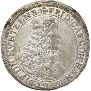 Niemcy, Hanau-Lichtenberg, Fryderyk Kazimierz, 60 krajcarów (2/3 talara) 1674 MG, Hanau