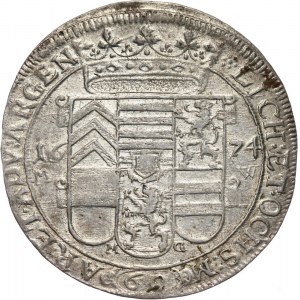 Germany, Hanau-Lichtenberg, Friedrich Casimir, 60 Kreuzer (2/3 Taler) 1674 MG, Hanau