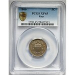 Stany Zjednoczone Ameryki, 5 centów 1866, Shield, Repunched Date