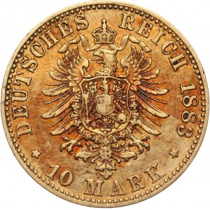 Germany, Prussia, Wilhelm I, 10 Mark 1883 A, Berlin