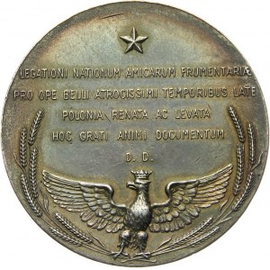 II RP, medal z 1919 roku, Dostawa zboża z Ameryki dla Warszawy