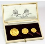 Thailand, Rama IX, set of 3 gold coins from 1968, Queen Sirikit