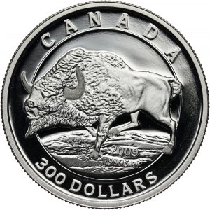 Kanada, Elżbieta II, 300 dolarów 2009, Bizon
