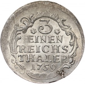 Germany, Brandenburg-Prussia, Friedrich II, 1/3 Taler 1759, Dresden