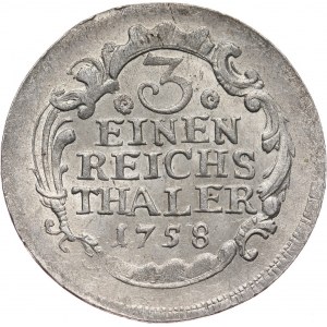 Germany, Brandenburg-Prussia, Friedrich II, 1/3 Taler 1758, Dresden