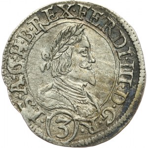 Austria, Ferdinand III, 3 Kreuzer 1638, Graz