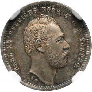 Sweden, Carl XV, 25 Ore 1864 ST