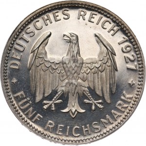 Germany, Weimar Republic, 5 Mark 1927 F, Stuttgart, Tubingen University