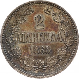 Finland, 2 Markkaa 1865 S, Helsinki