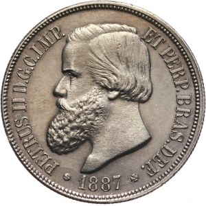 Brazil, Pedro II, 1000 Reis 1887