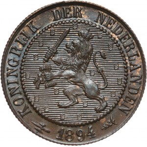 Netherlands, Wilhelmina, 2 1/2 Cents 1894