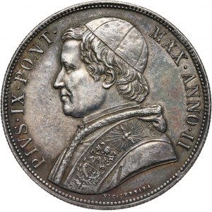 Watykan, Pius IX, scudo 1847-II R, Rzym