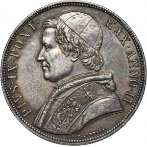 Vatican, Papal States, Pius IX, Scudo 1847-II R, Rome