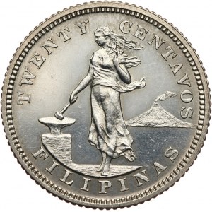 Filipiny pod administracją USA, 20 centavos 1903, Stempel lustrzany